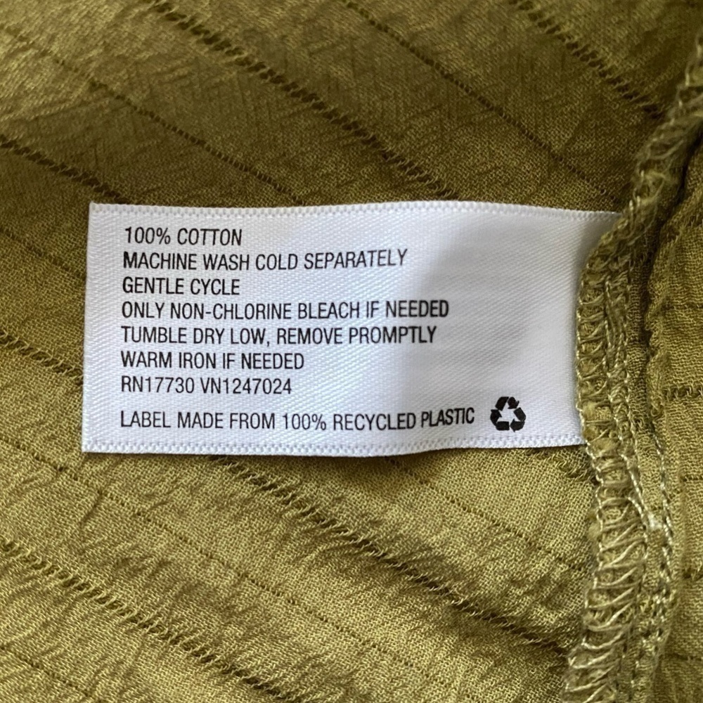 Universal Thread Green Stripped Flutter Sleeve To… - image 6